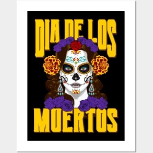 Dios De Los Muertos Day of the Dead Catrina Face Posters and Art